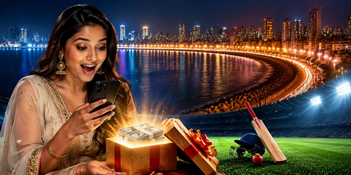 Cricket betting excitement and seasonal promotions at Mumbai Marine Drive